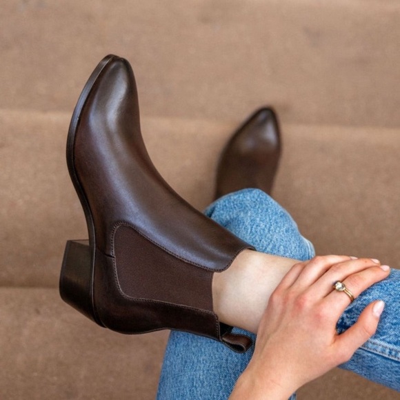 Thursday Boot Company Brown Leather Duchess Bootie 2" Heel Thursday Boots - Picture 2 of 13